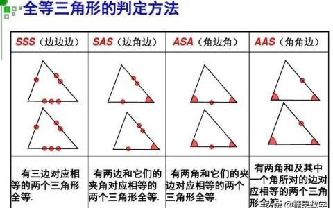 两个三角形全等的判定定理有几种（两个三角形全等的条件）