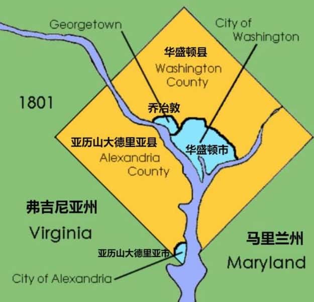 华盛顿地理位置在美国哪个州（华盛顿特区属于哪个州）