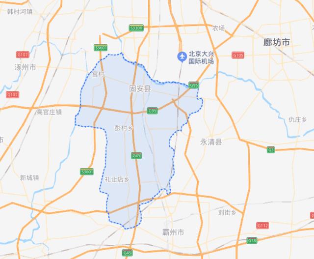 固安县的地理位置（固安是哪个省哪个市的）